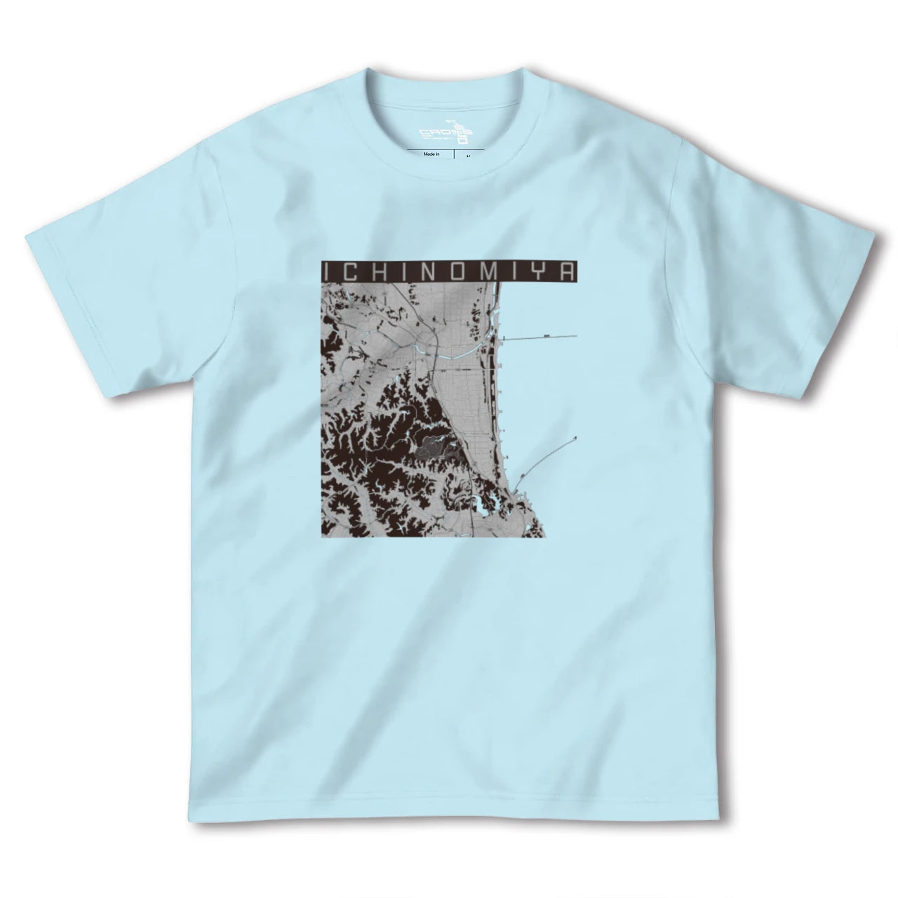 【一宮(千葉県)(千葉県)】地図柄ヘビーウェイトTシャツ