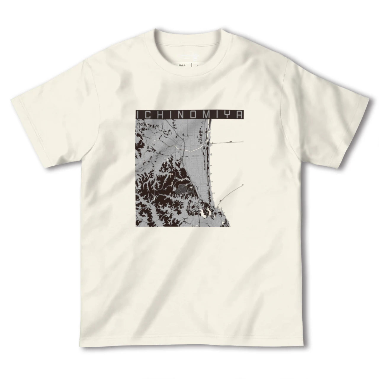 【一宮(千葉県)(千葉県)】地図柄ヘビーウェイトTシャツ