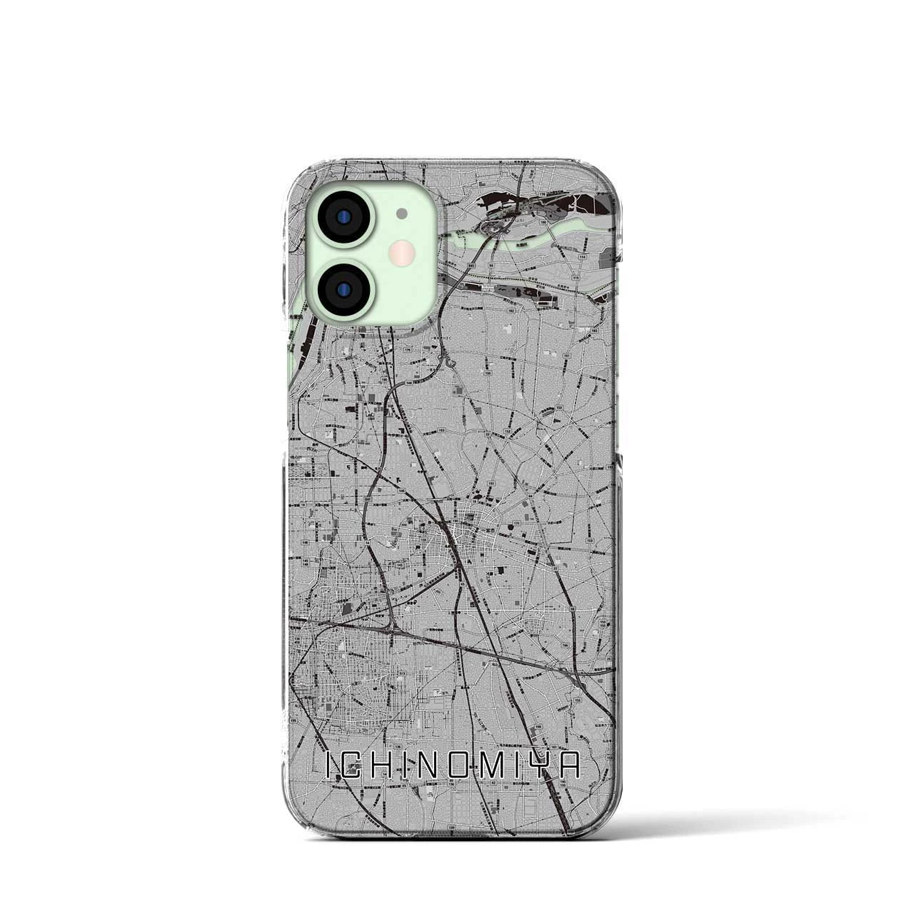 【一宮(愛知県)】地図柄iPhoneケース(クリアタイプ)