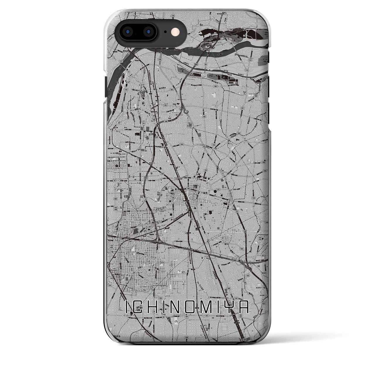 【一宮(愛知県)】地図柄iPhoneケース(クリアタイプ)