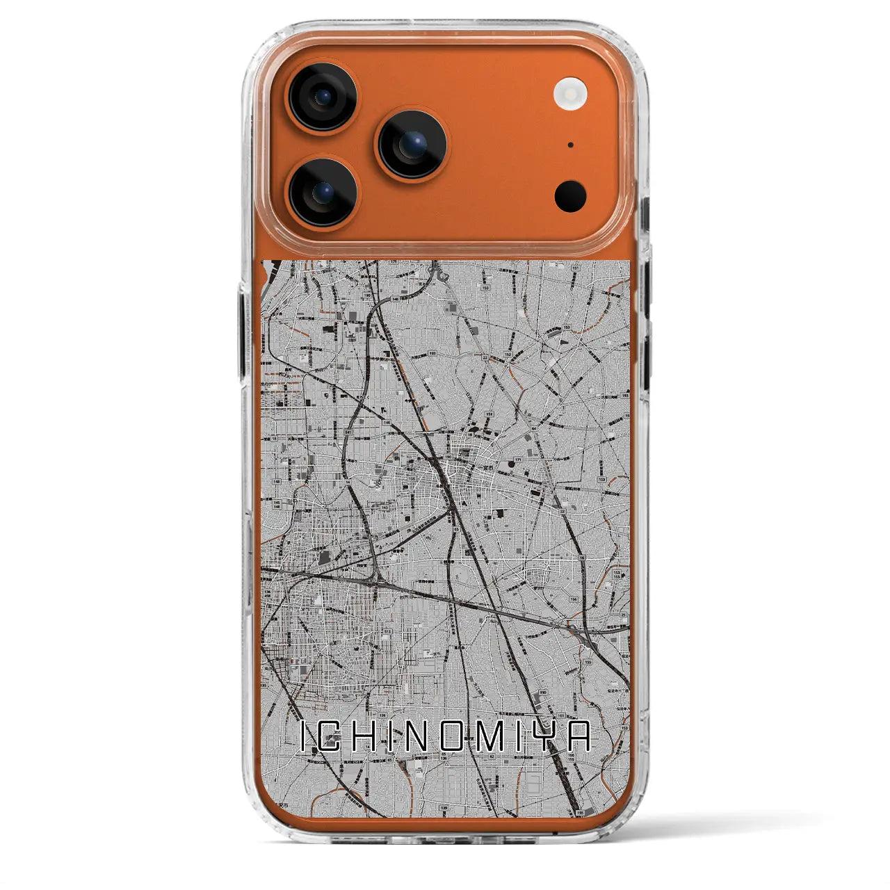 【一宮(愛知県)】地図柄iPhoneケース(MagSafeタイプ)