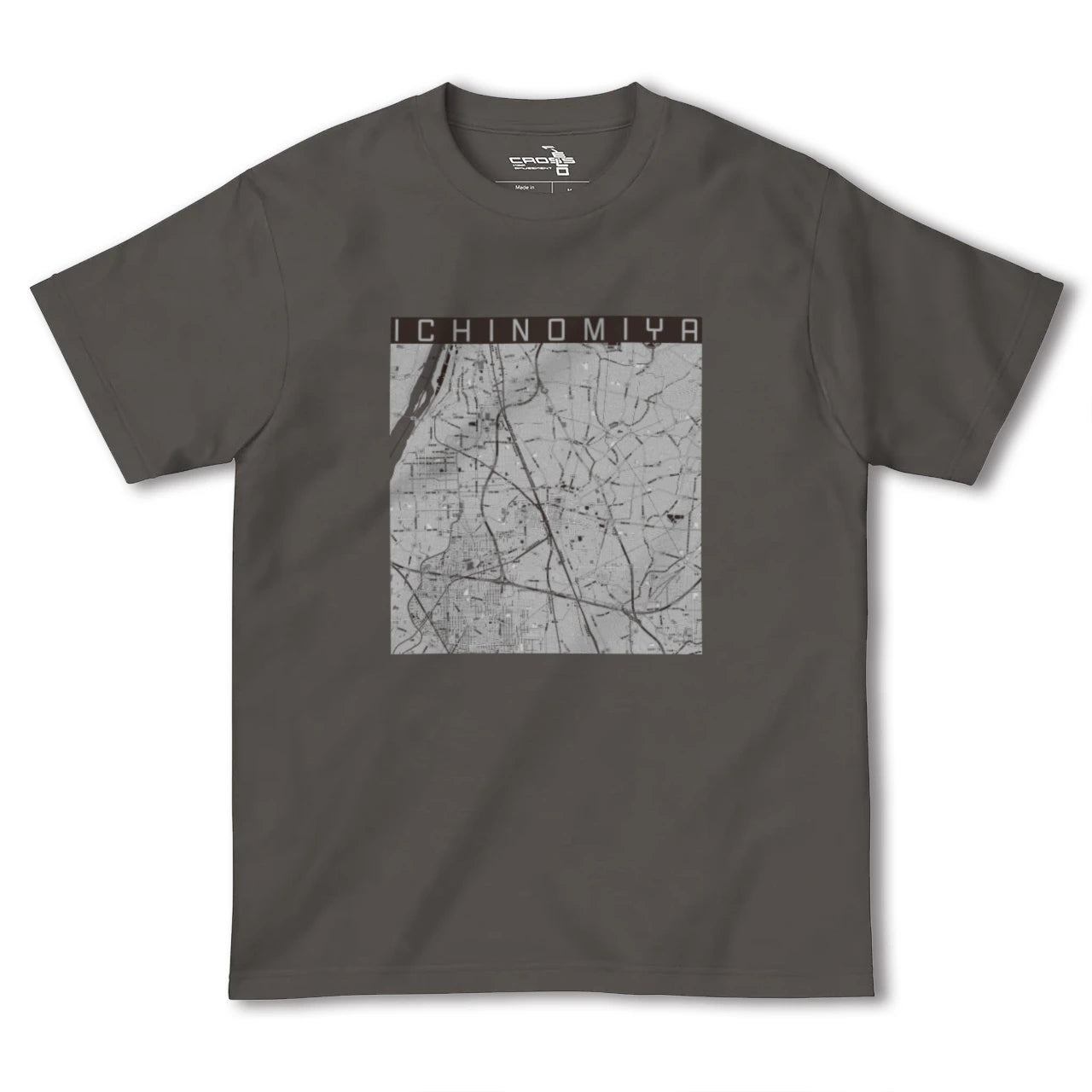 【一宮(愛知県)】地図柄ヘビーウェイトTシャツ