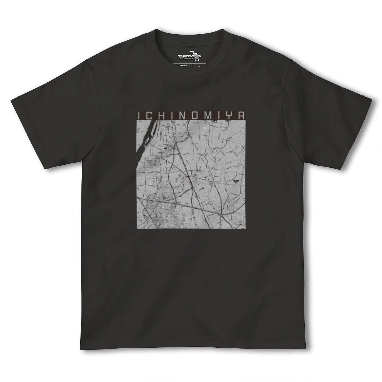 【一宮(愛知県)】地図柄ヘビーウェイトTシャツ