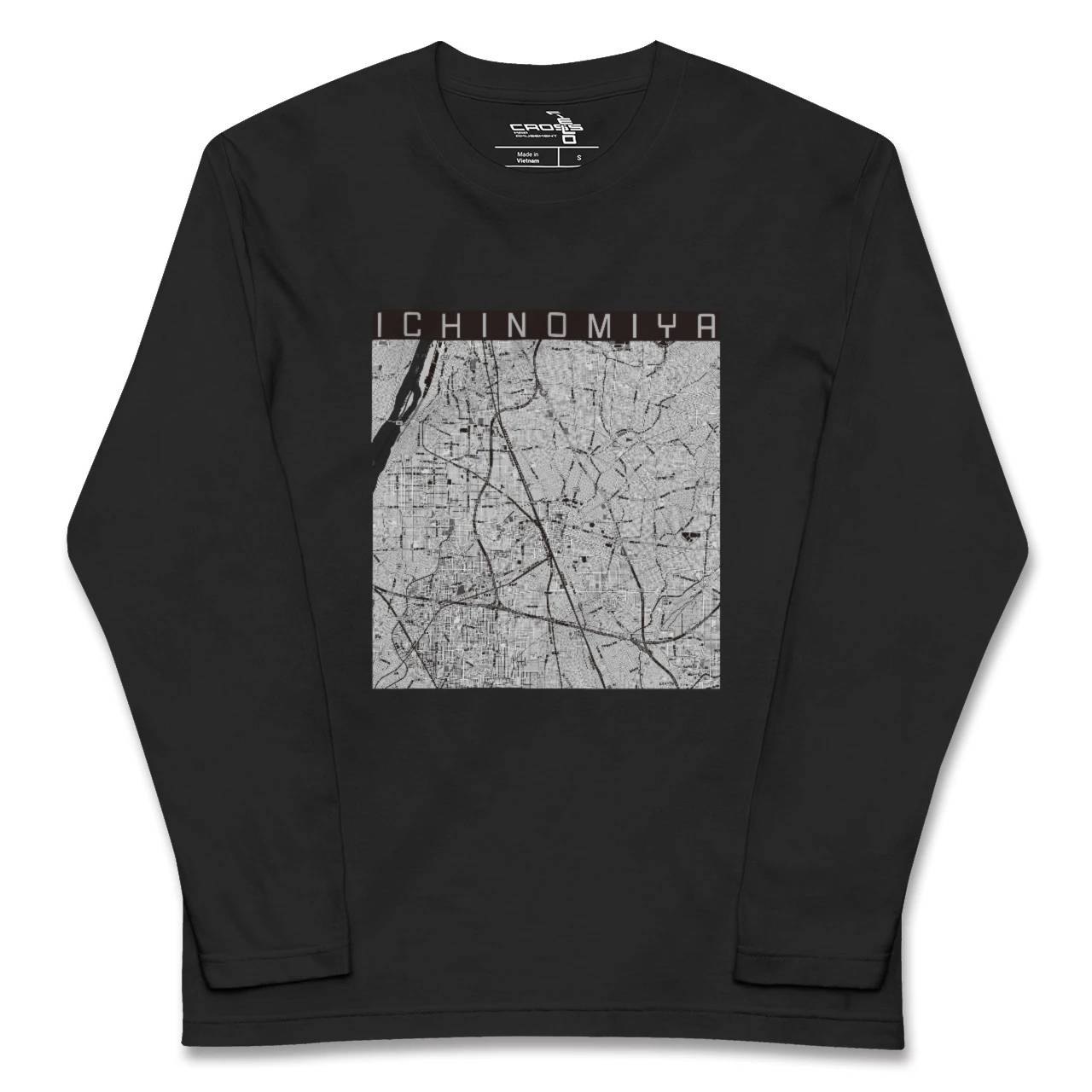 【一宮(愛知県)】地図柄ロングスリーブTシャツ