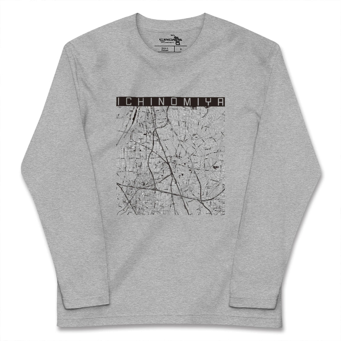 【一宮(愛知県)】地図柄ロングスリーブTシャツ
