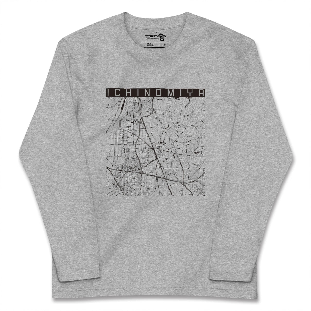 【一宮(愛知県)】地図柄ロングスリーブTシャツ