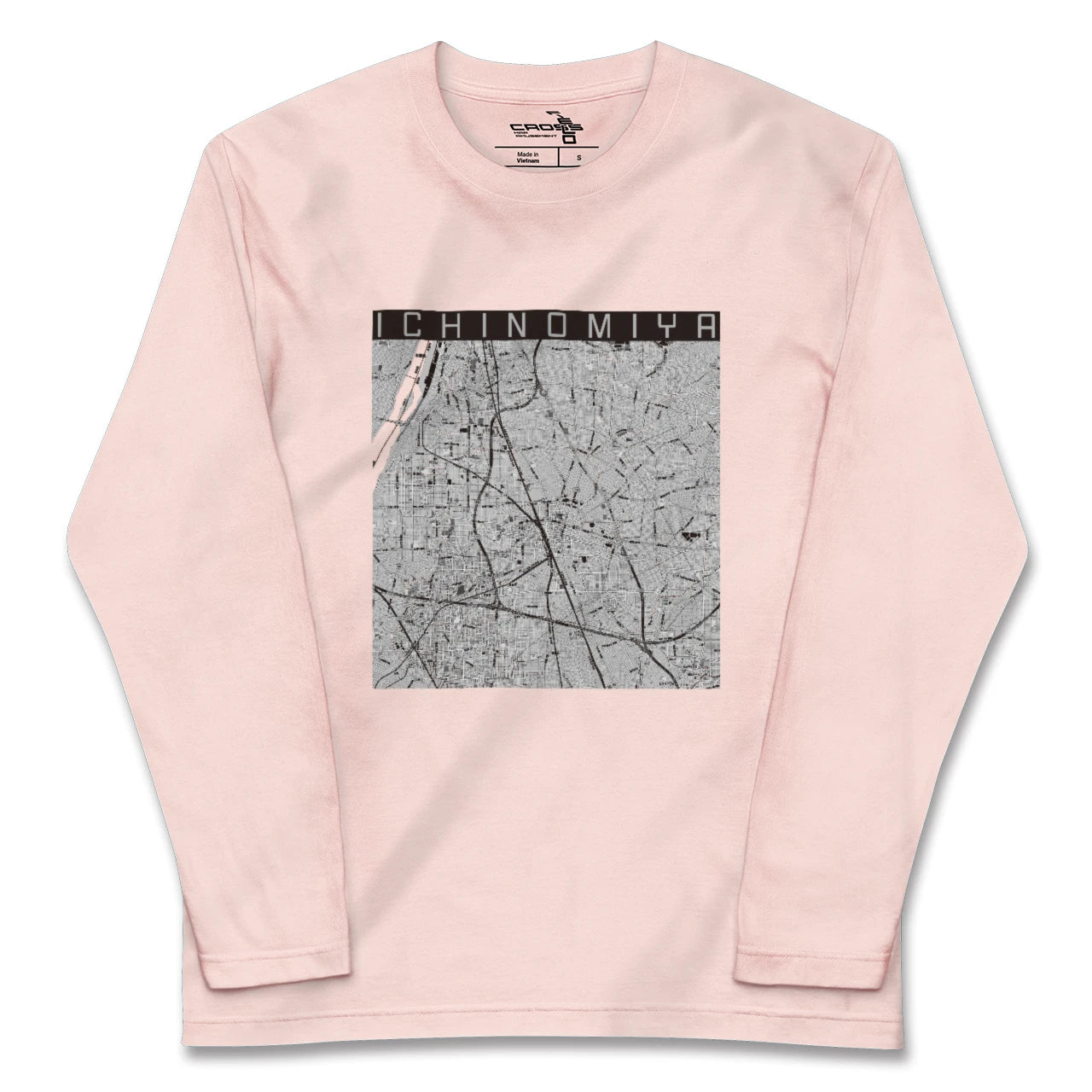 【一宮(愛知県)】地図柄ロングスリーブTシャツ