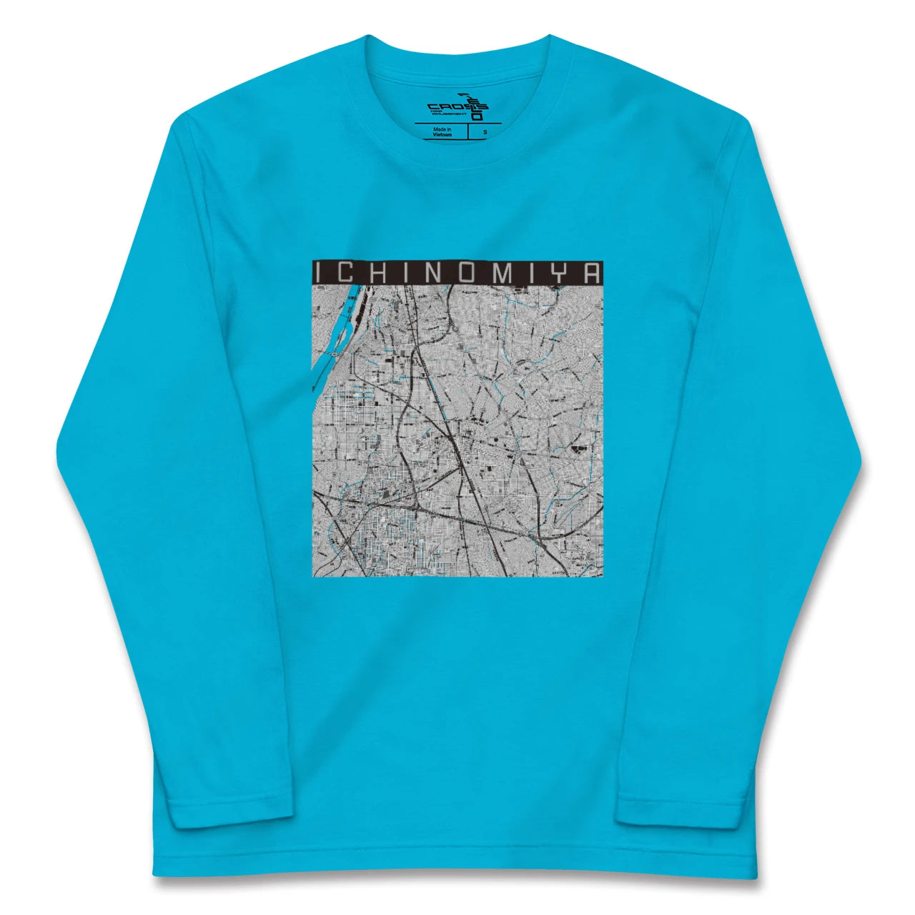 【一宮(愛知県)】地図柄ロングスリーブTシャツ