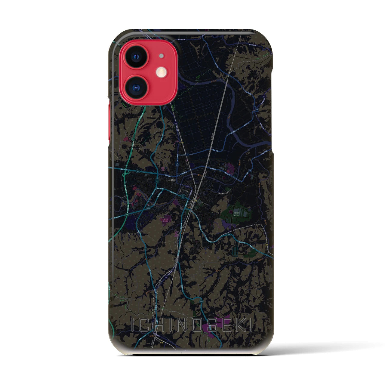 【一関(岩手県)】地図柄iPhoneケース(バックカバータイプ)