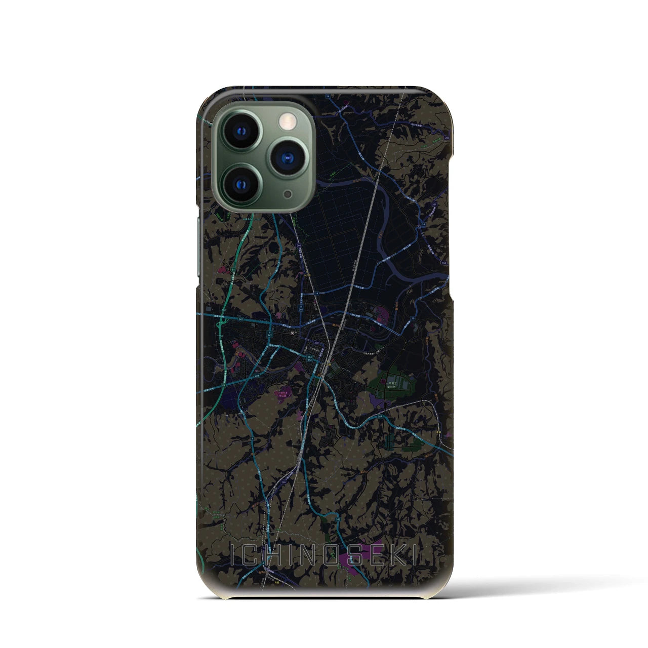 【一関(岩手県)】地図柄iPhoneケース(バックカバータイプ)