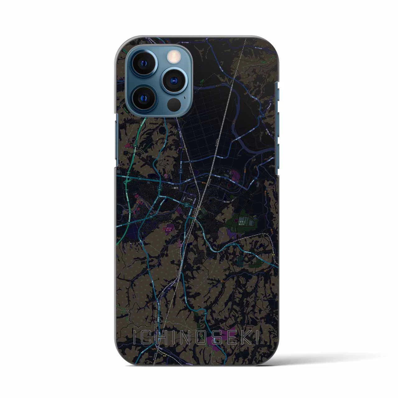 【一関(岩手県)】地図柄iPhoneケース(バックカバータイプ)