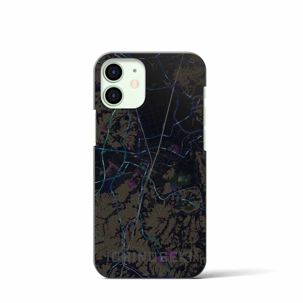 【一関(岩手県)】地図柄iPhoneケース(バックカバータイプ)
