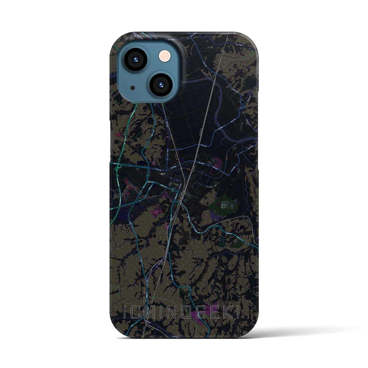 【一関(岩手県)】地図柄iPhoneケース(バックカバータイプ)