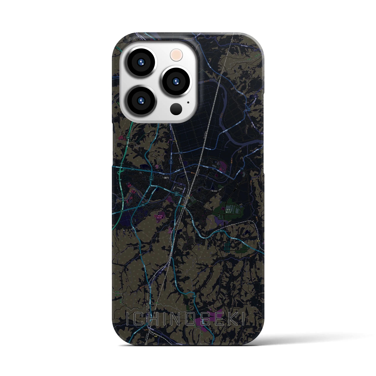 【一関(岩手県)】地図柄iPhoneケース(バックカバータイプ)