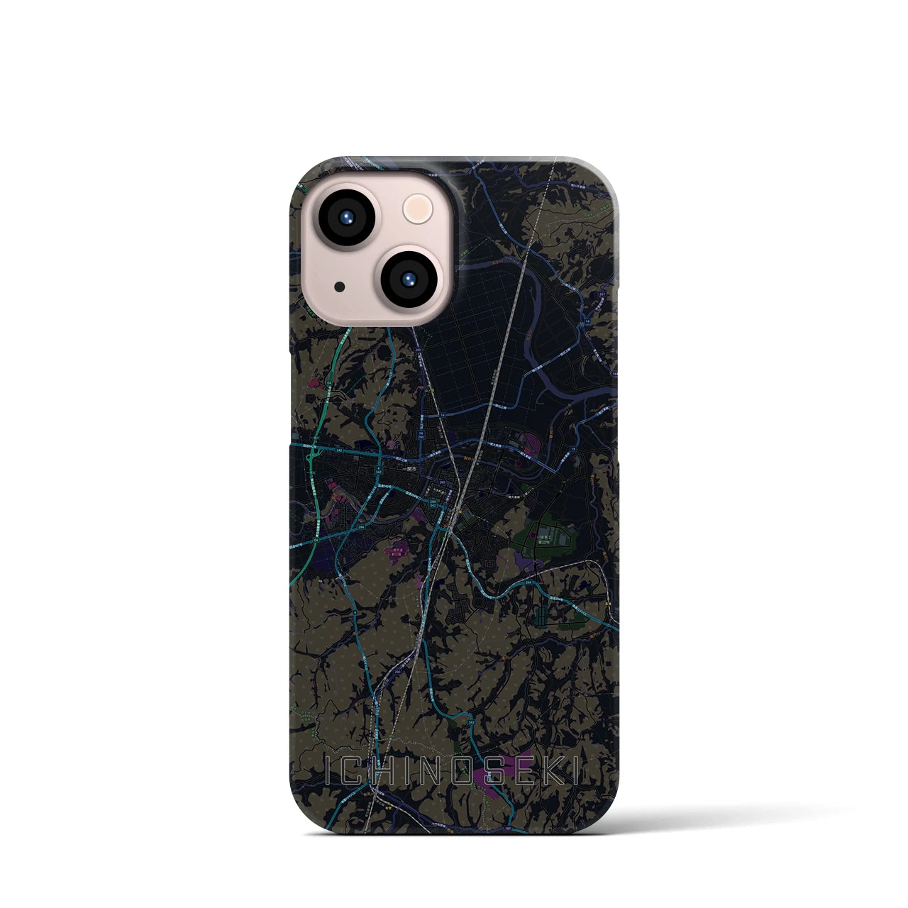 【一関(岩手県)】地図柄iPhoneケース(バックカバータイプ)