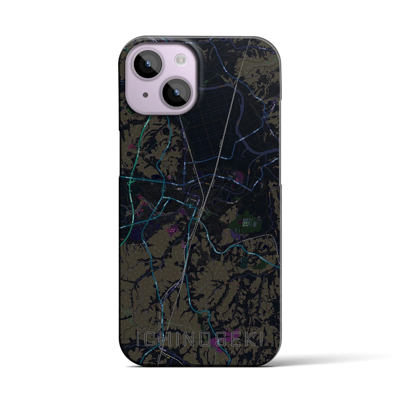 【一関(岩手県)】地図柄iPhoneケース(バックカバータイプ)