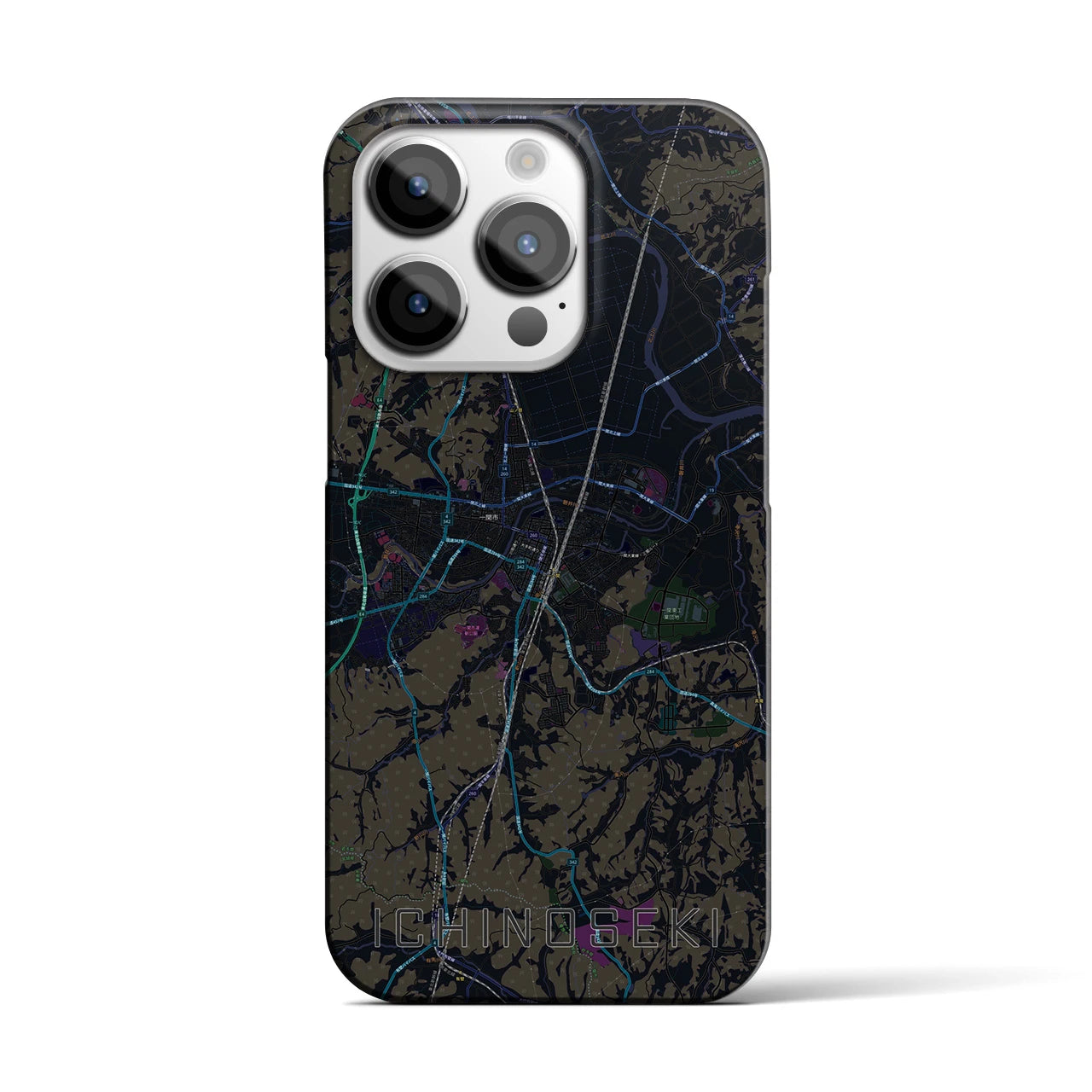 【一関(岩手県)】地図柄iPhoneケース(バックカバータイプ)