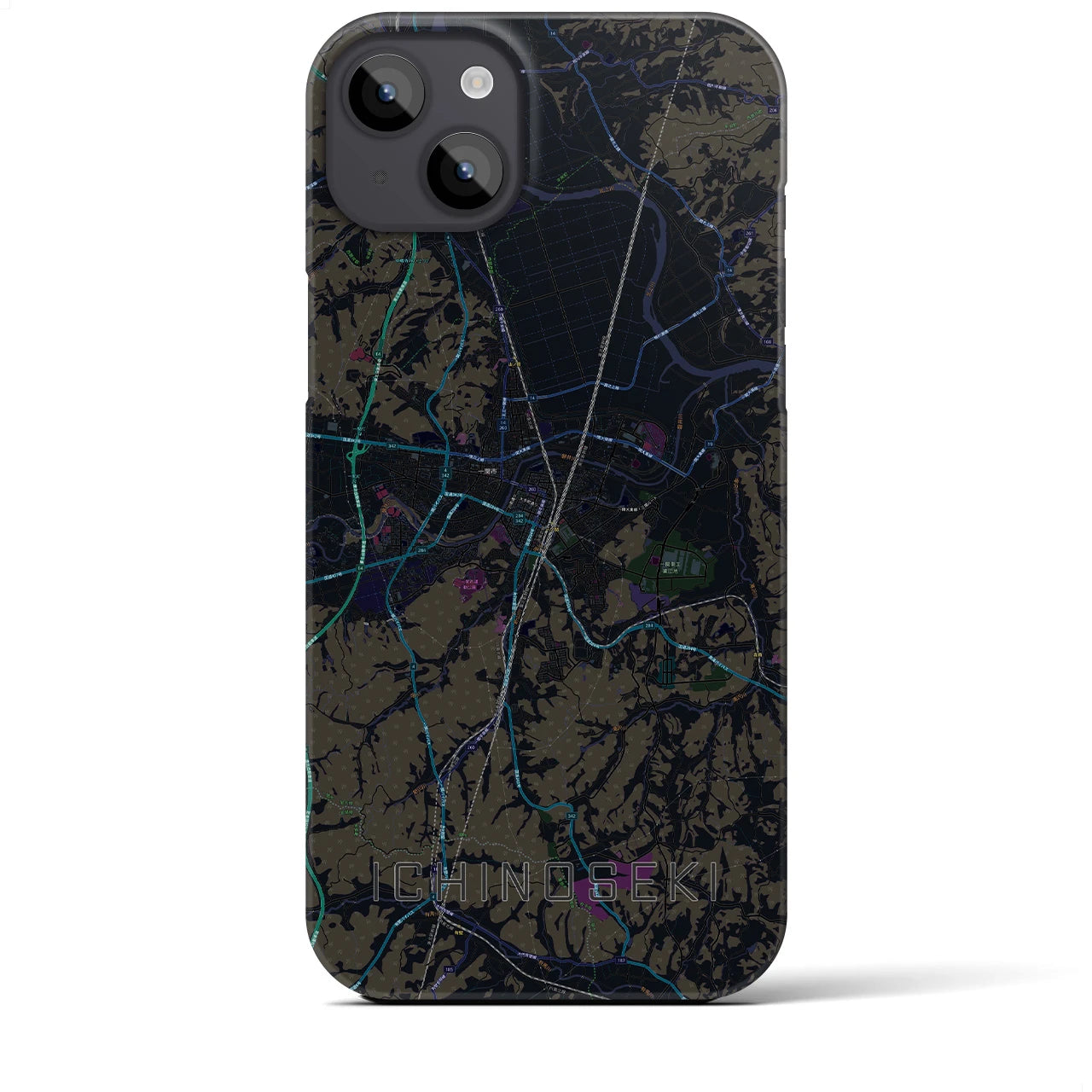 【一関(岩手県)】地図柄iPhoneケース(バックカバータイプ)