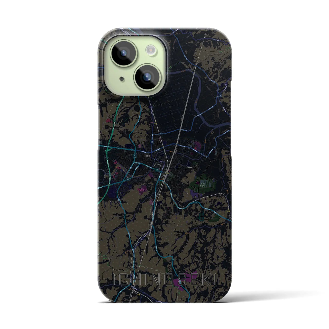 【一関(岩手県)】地図柄iPhoneケース(バックカバータイプ)