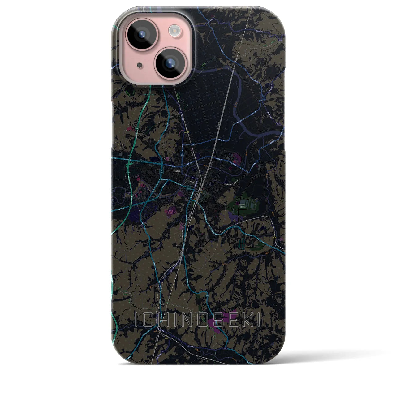 【一関(岩手県)】地図柄iPhoneケース(バックカバータイプ)