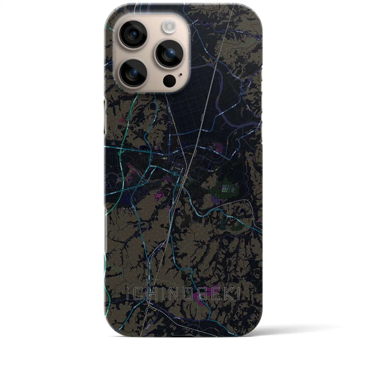 【一関(岩手県)】地図柄iPhoneケース(バックカバータイプ)