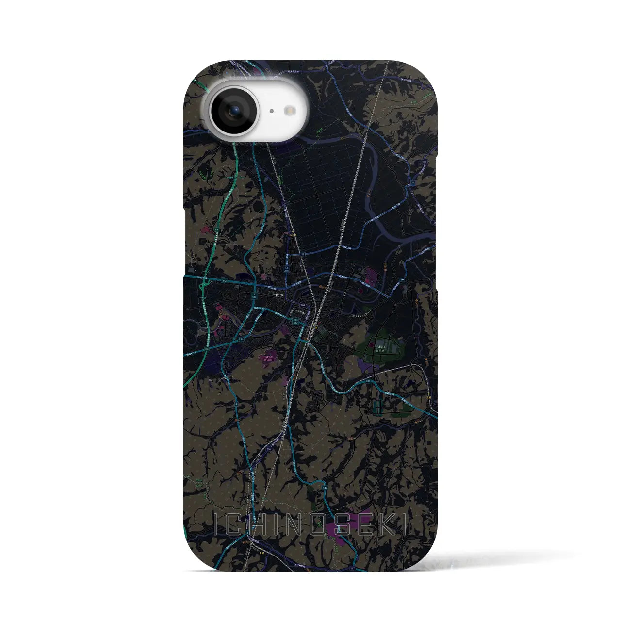 【一関(岩手県)】地図柄iPhoneケース(バックカバータイプ)