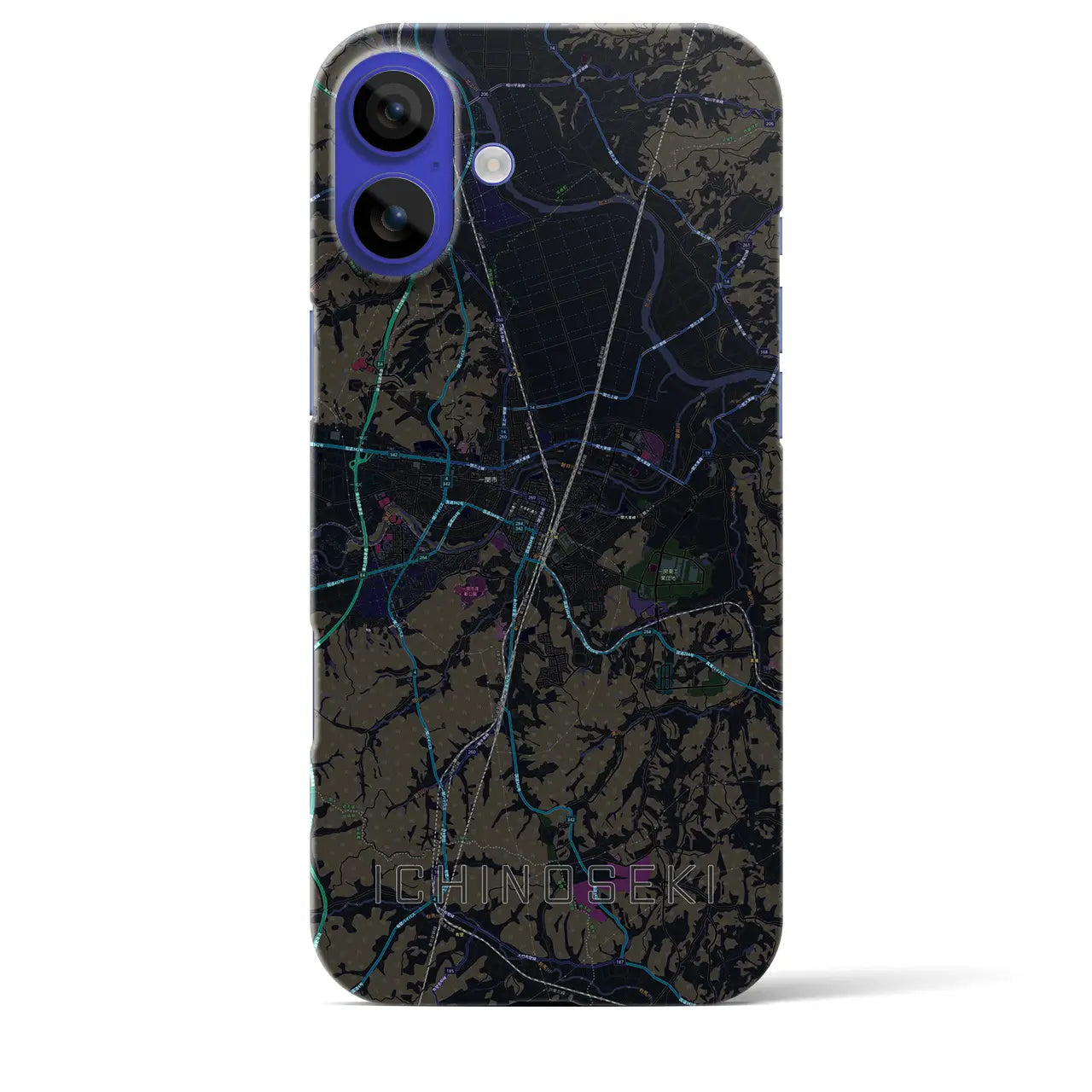 【一関(岩手県)】地図柄iPhoneケース(バックカバータイプ)