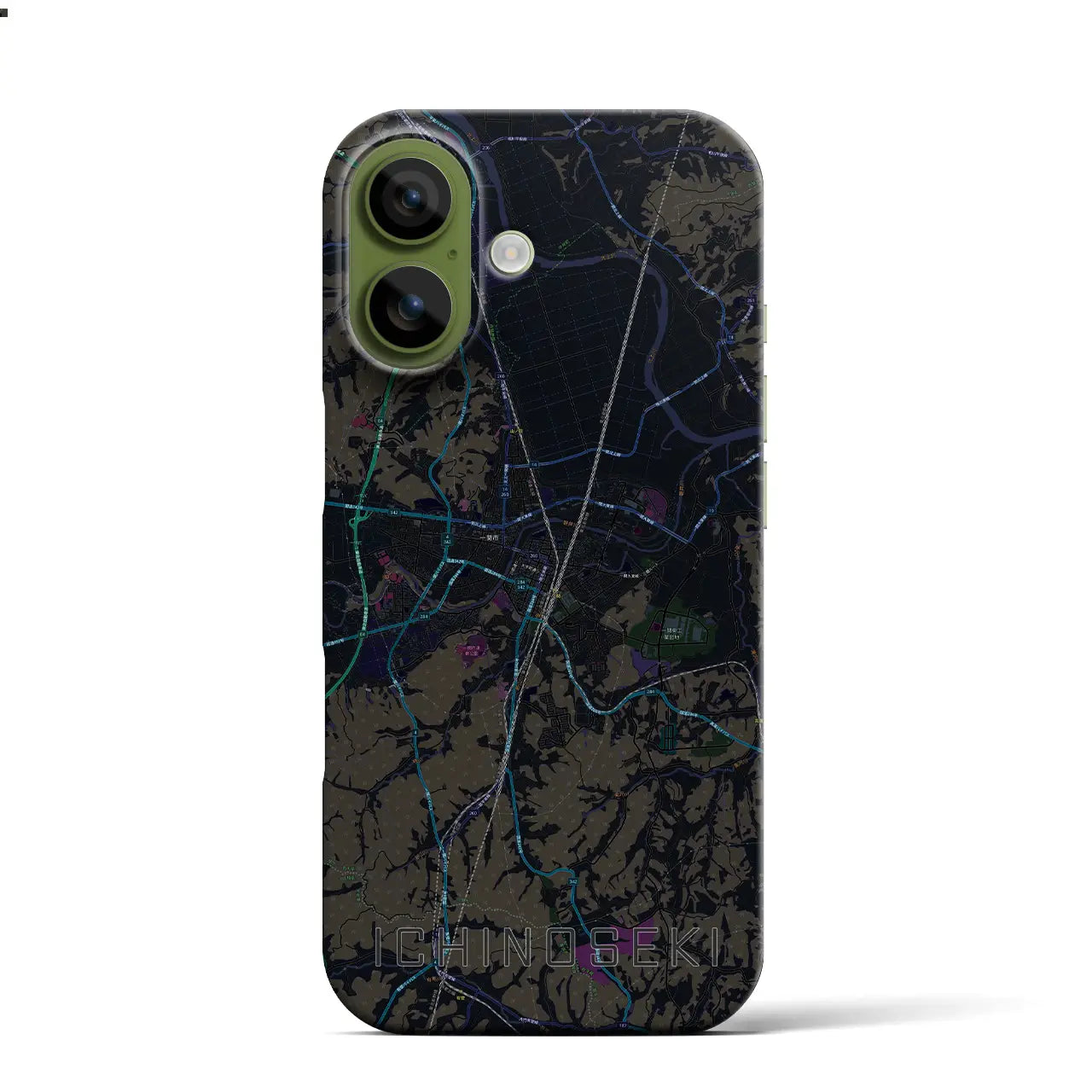 【一関(岩手県)】地図柄iPhoneケース(バックカバータイプ)