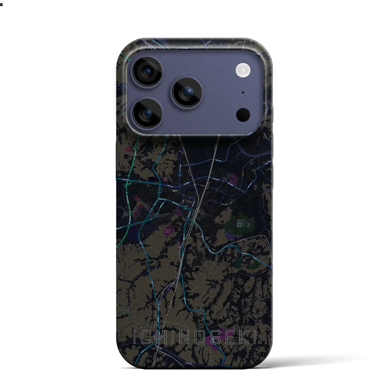 【一関(岩手県)】地図柄iPhoneケース(バックカバータイプ)