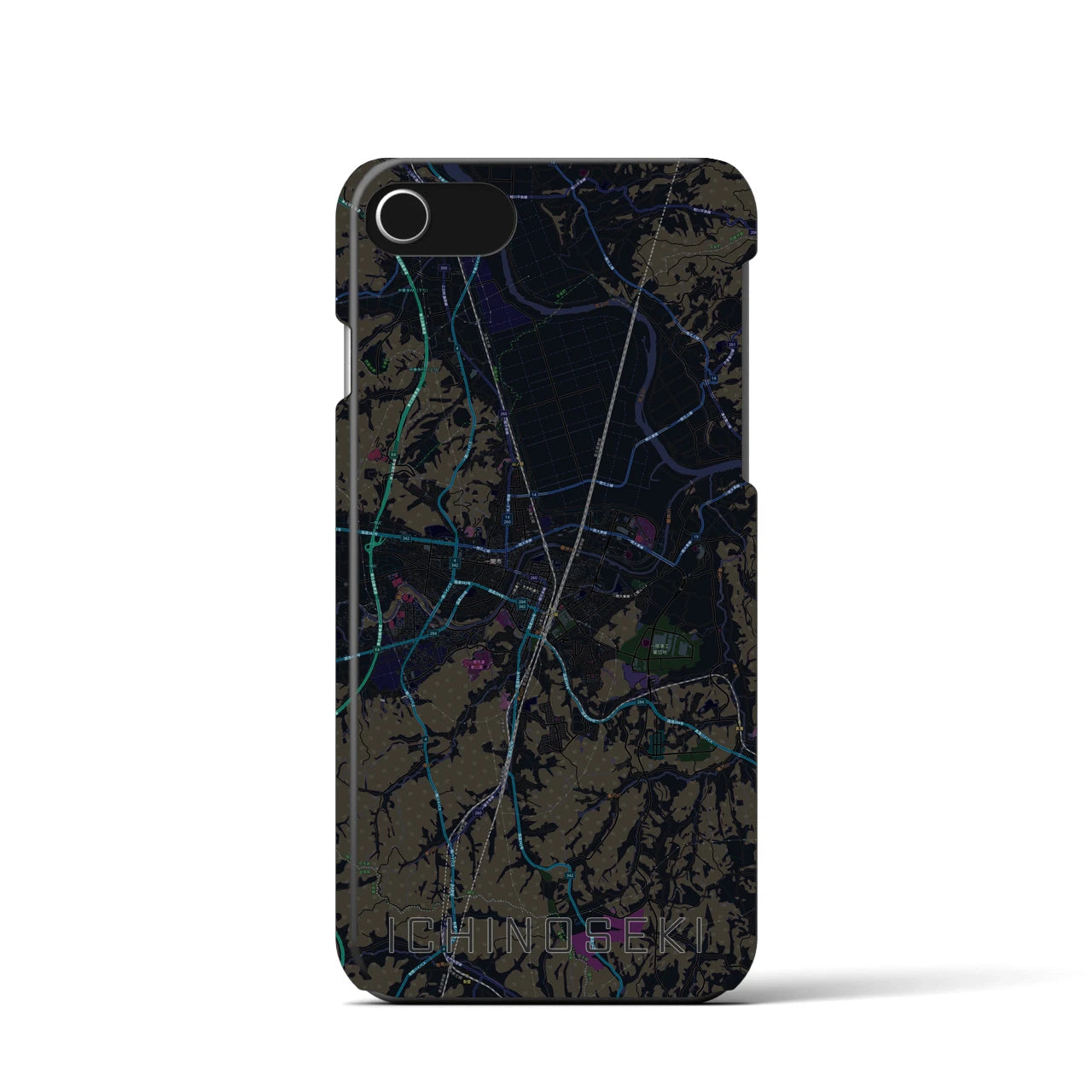 【一関(岩手県)】地図柄iPhoneケース(バックカバータイプ)