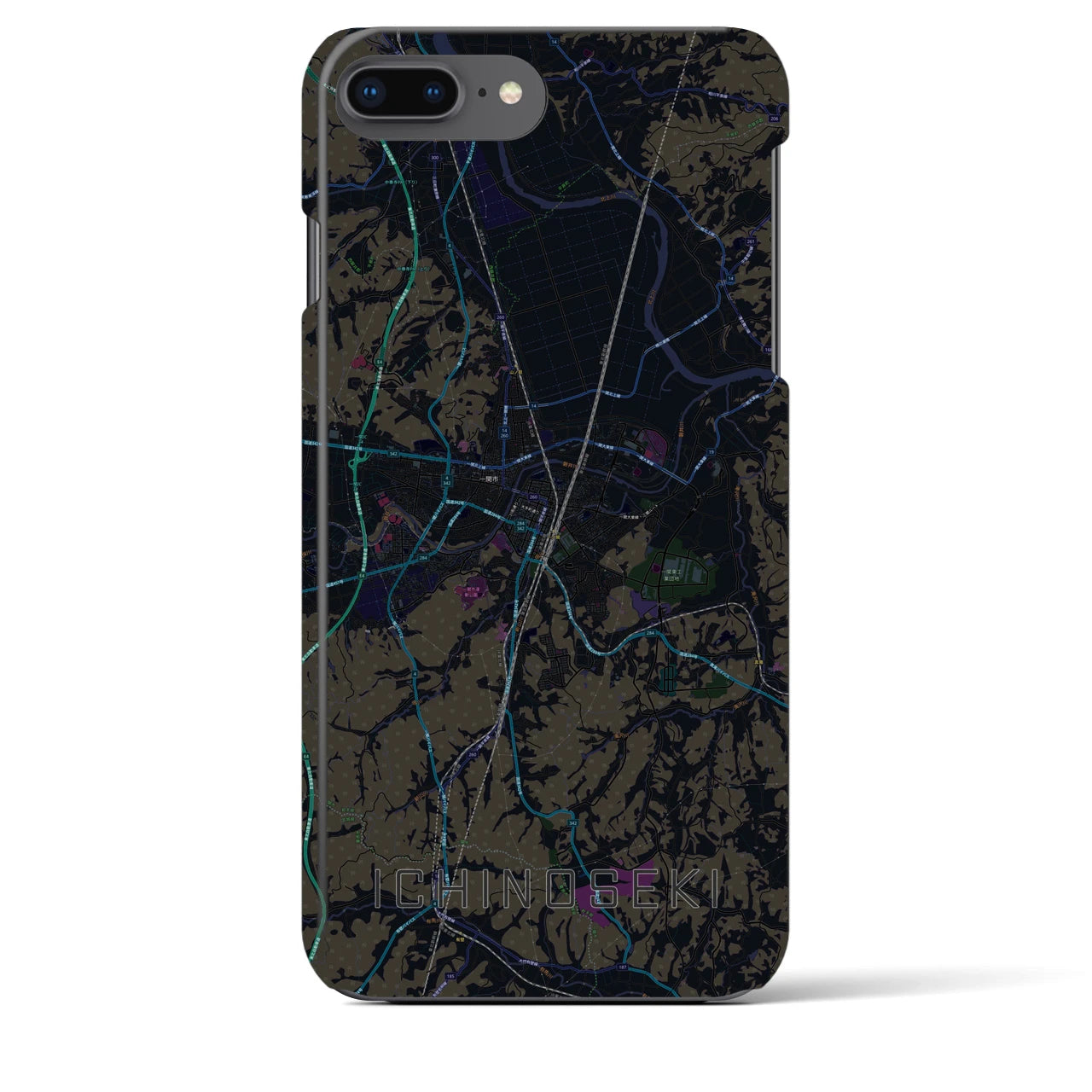 【一関(岩手県)】地図柄iPhoneケース(バックカバータイプ)