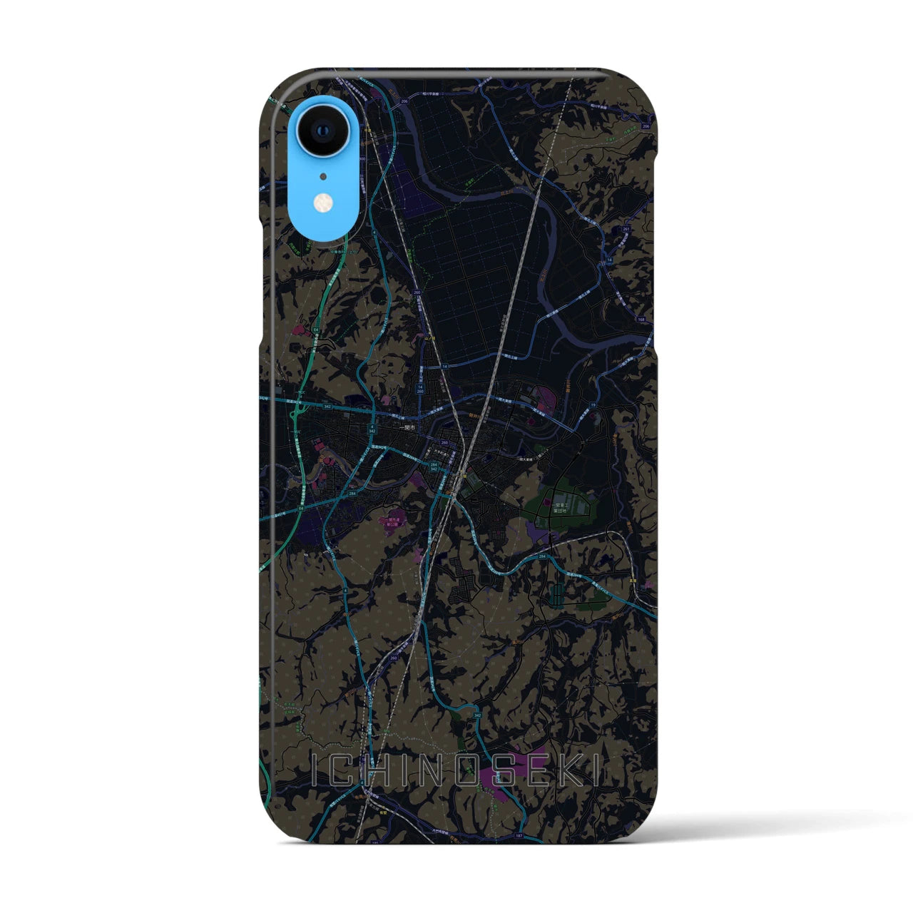 【一関(岩手県)】地図柄iPhoneケース(バックカバータイプ)