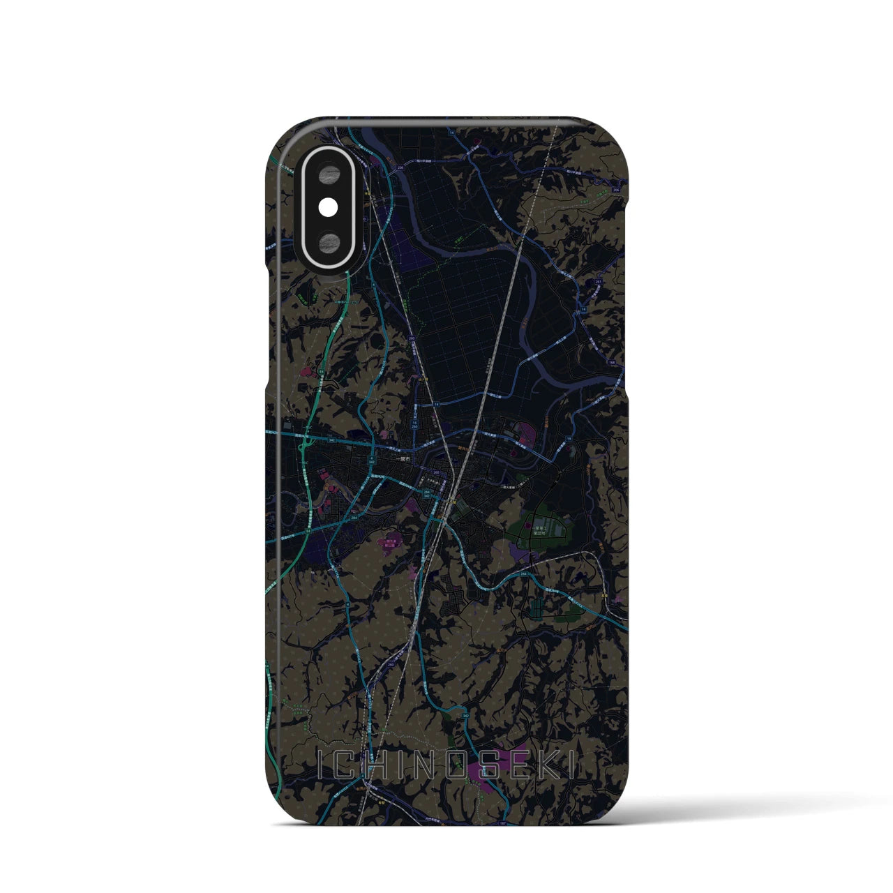 【一関(岩手県)】地図柄iPhoneケース(バックカバータイプ)