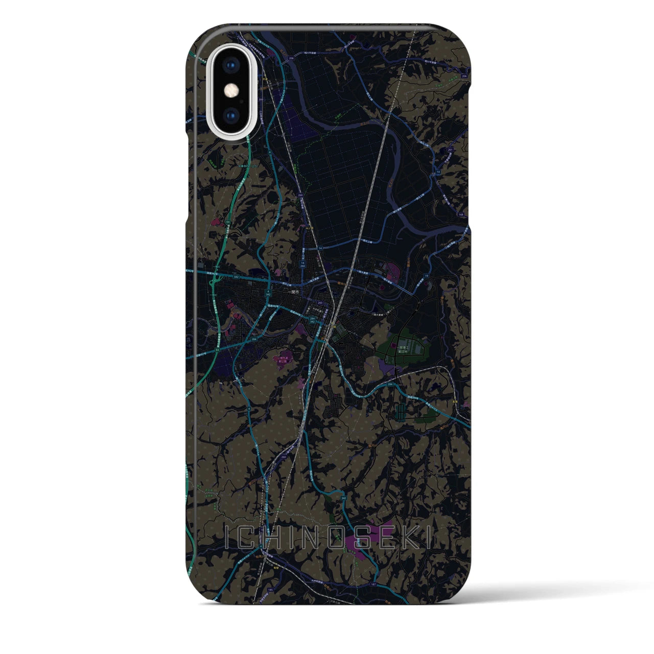 【一関(岩手県)】地図柄iPhoneケース(バックカバータイプ)