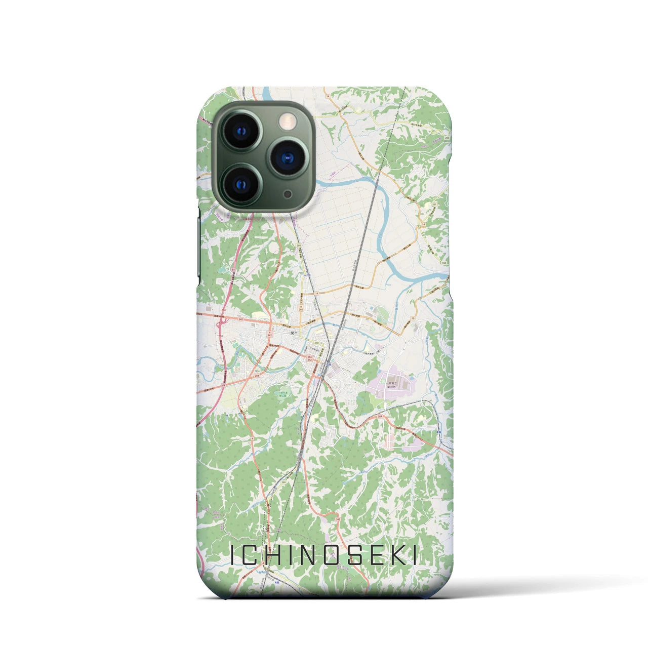 【一関(岩手県)】地図柄iPhoneケース(バックカバータイプ)