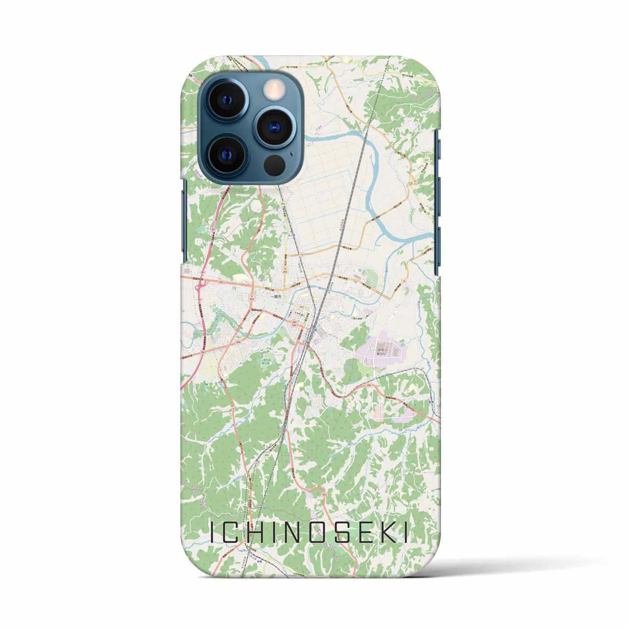 【一関(岩手県)】地図柄iPhoneケース(バックカバータイプ)