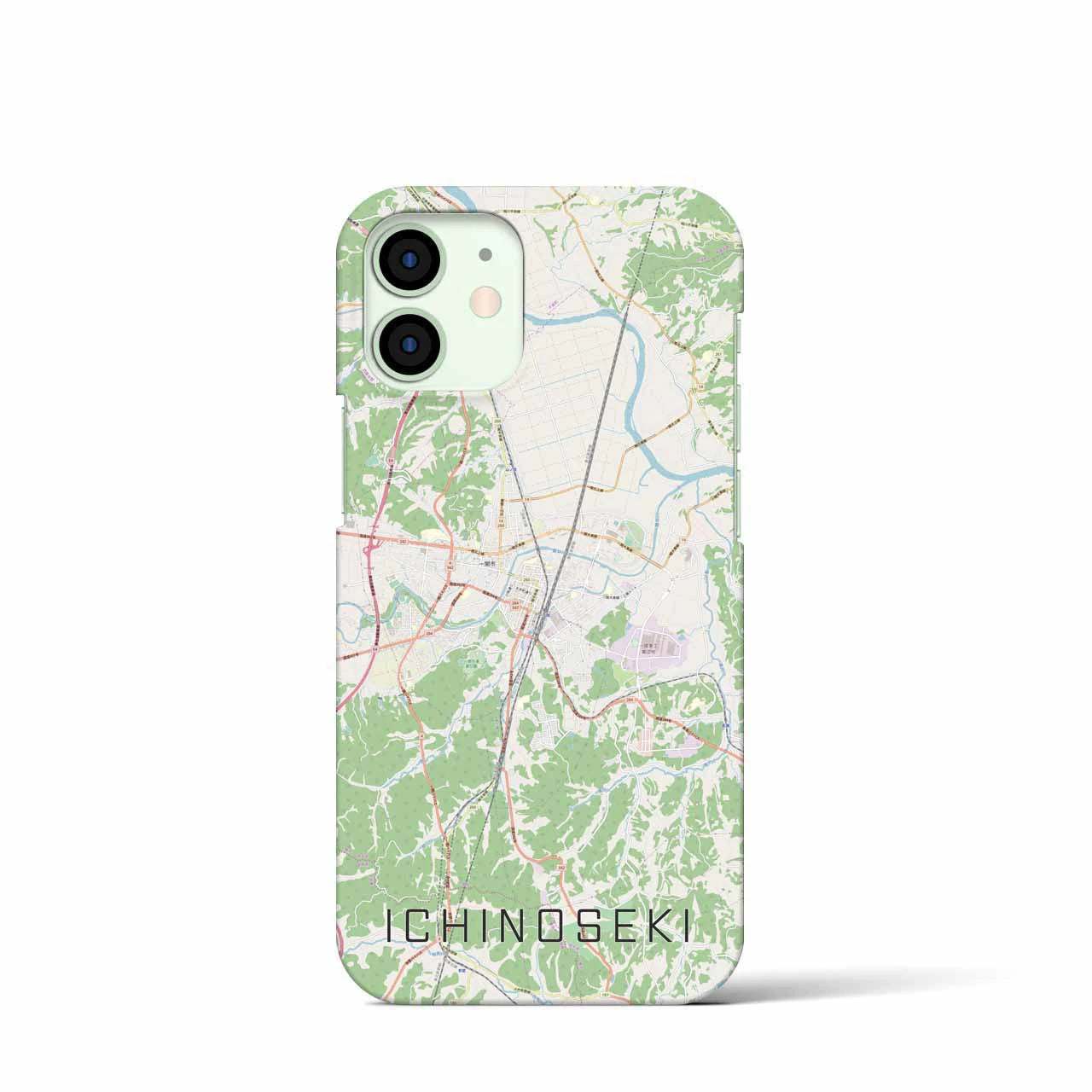 【一関(岩手県)】地図柄iPhoneケース(バックカバータイプ)