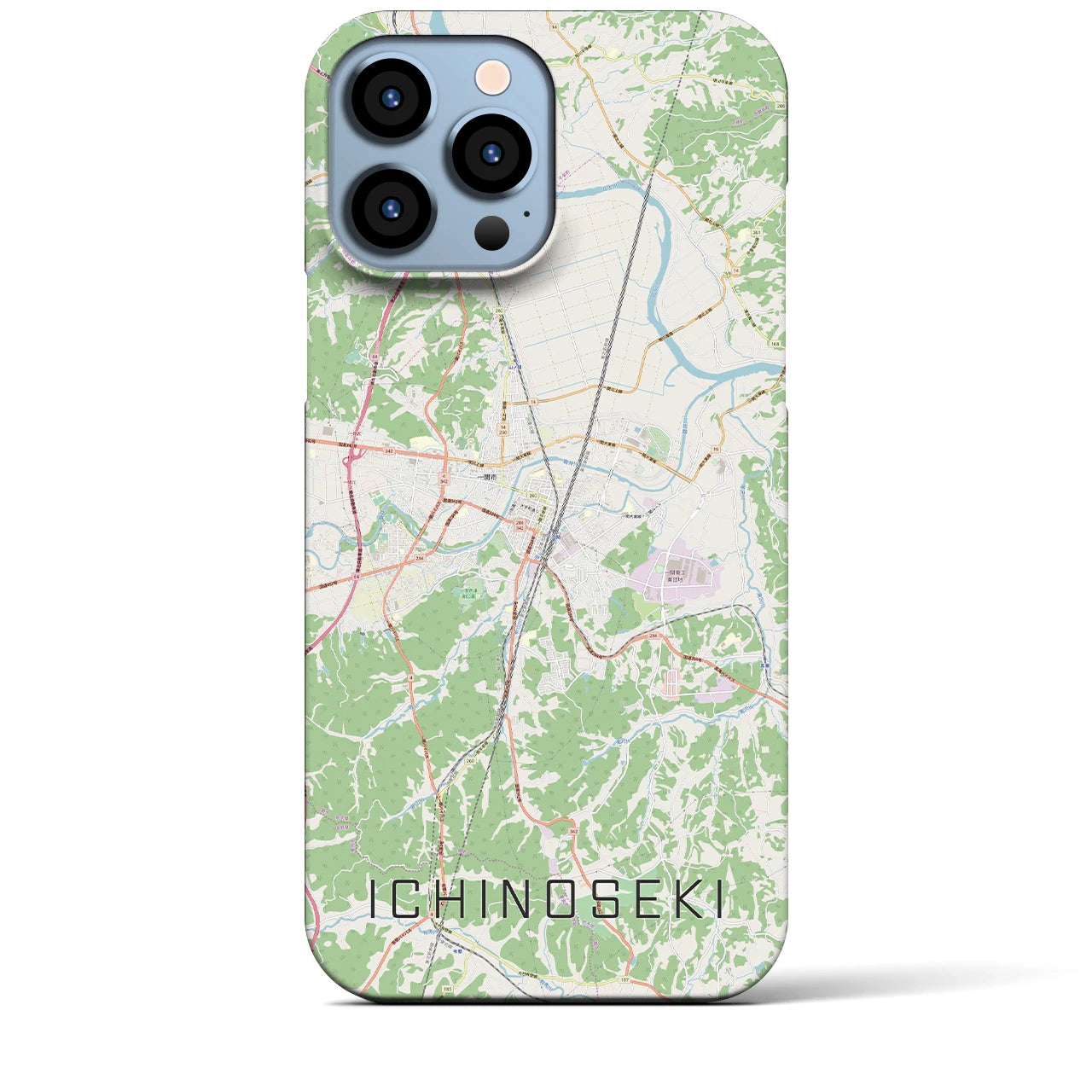 【一関(岩手県)】地図柄iPhoneケース(バックカバータイプ)