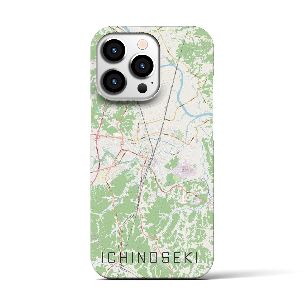 【一関(岩手県)】地図柄iPhoneケース(バックカバータイプ)