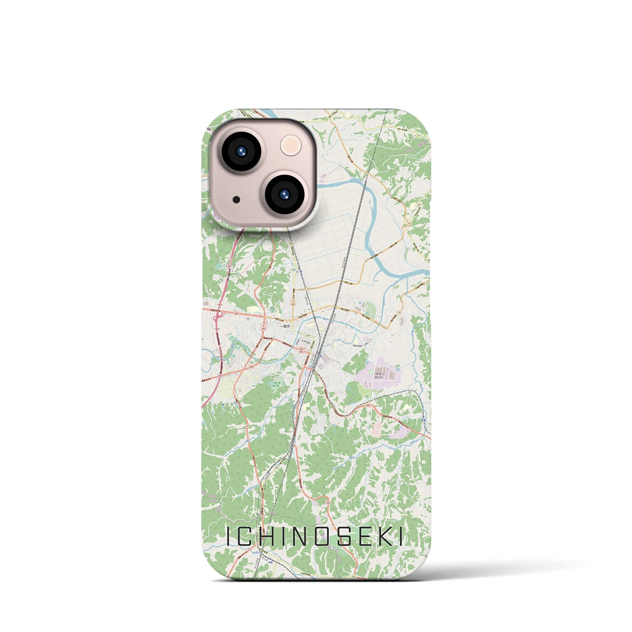 【一関(岩手県)】地図柄iPhoneケース(バックカバータイプ)