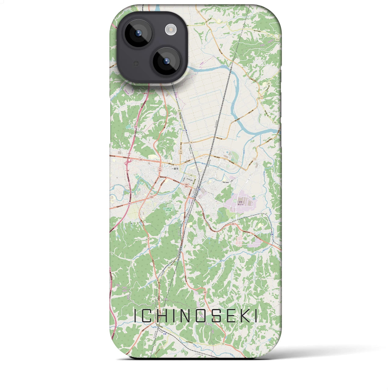 【一関(岩手県)】地図柄iPhoneケース(バックカバータイプ)