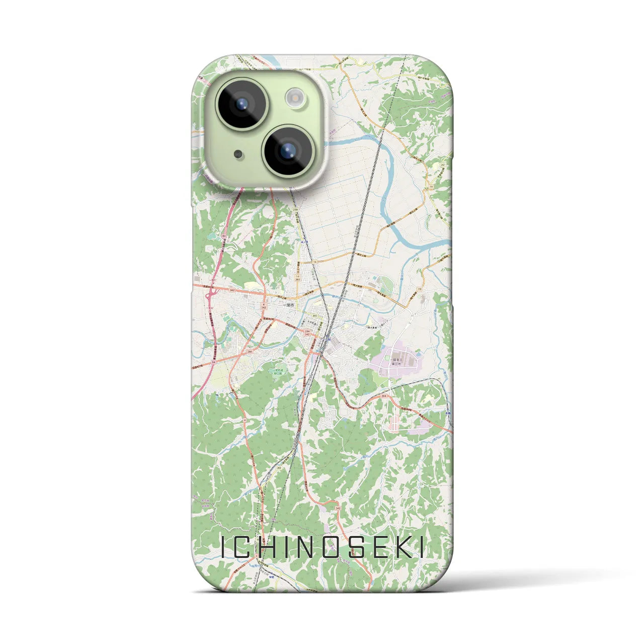 【一関(岩手県)】地図柄iPhoneケース(バックカバータイプ)