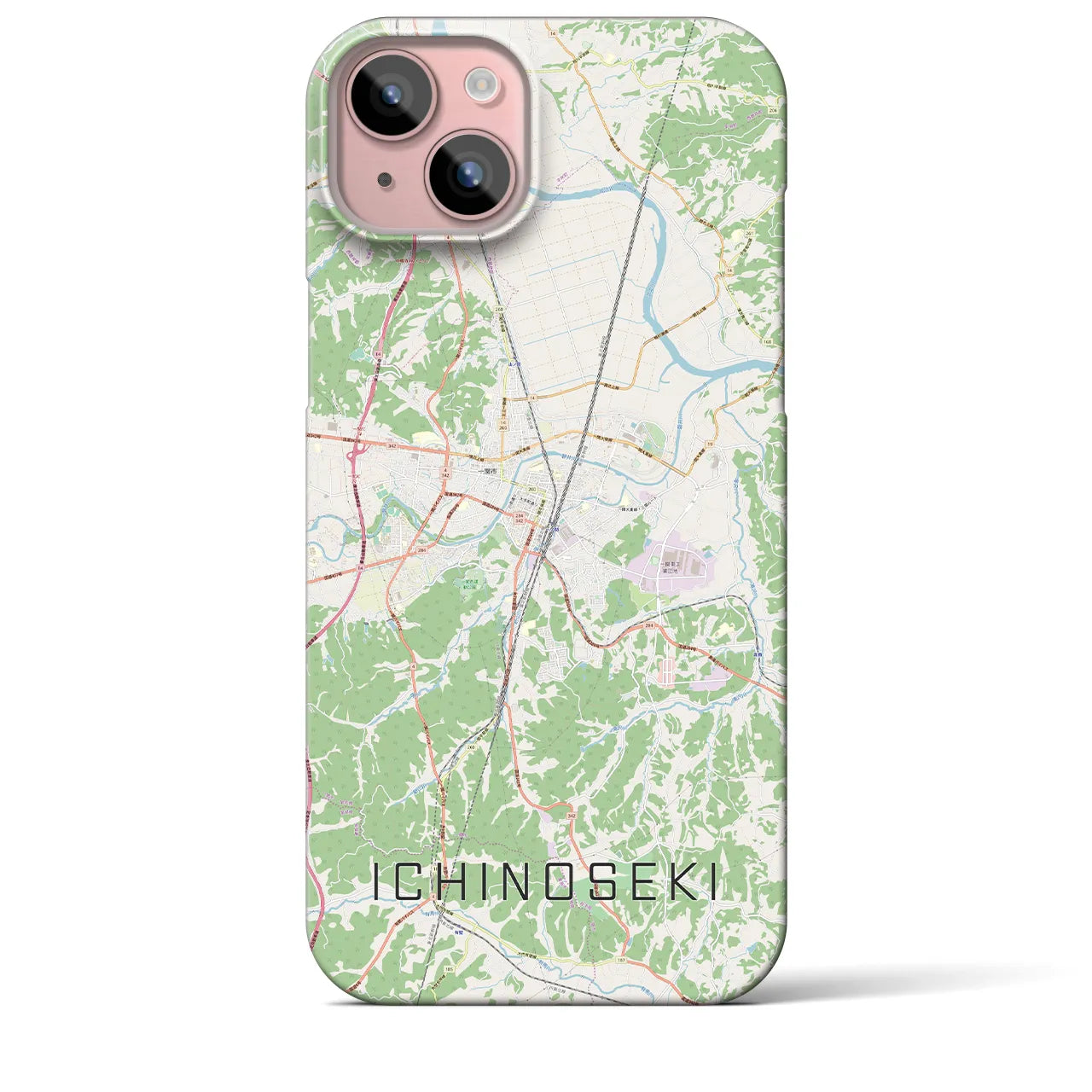 【一関(岩手県)】地図柄iPhoneケース(バックカバータイプ)