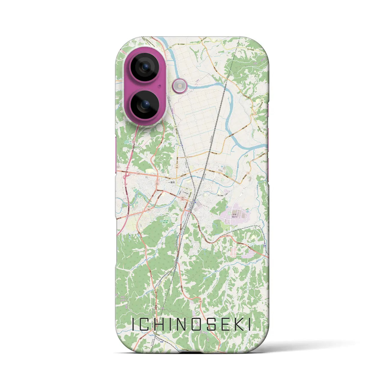 【一関(岩手県)】地図柄iPhoneケース(バックカバータイプ)