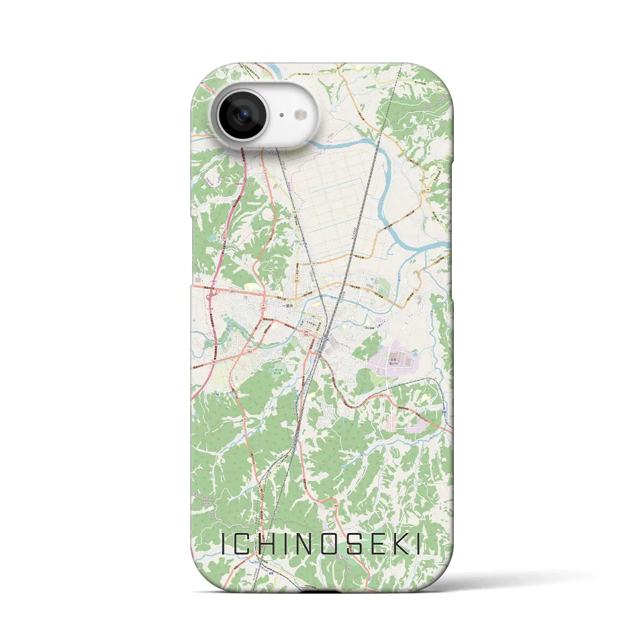 【一関(岩手県)】地図柄iPhoneケース(バックカバータイプ)