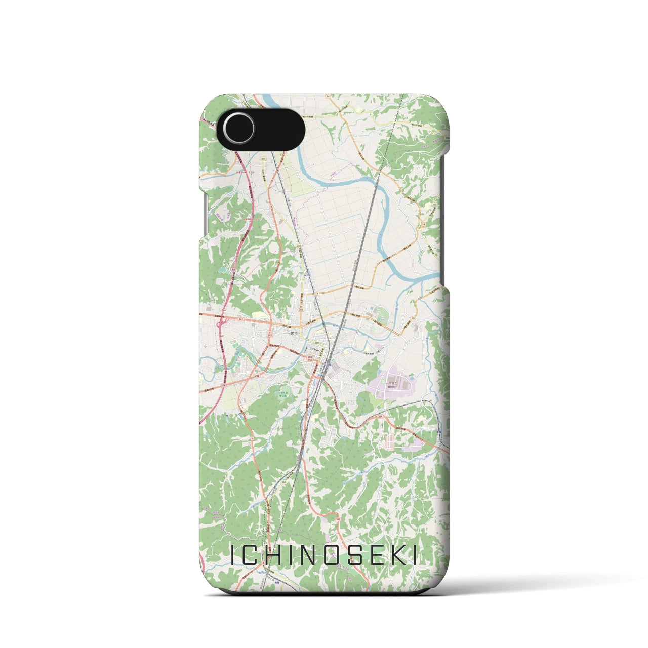【一関(岩手県)】地図柄iPhoneケース(バックカバータイプ)
