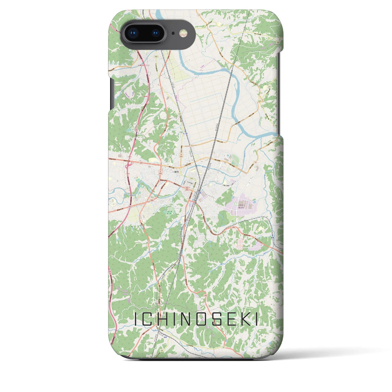 【一関(岩手県)】地図柄iPhoneケース(バックカバータイプ)