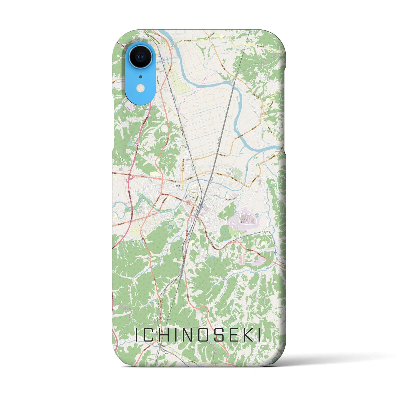 【一関(岩手県)】地図柄iPhoneケース(バックカバータイプ)