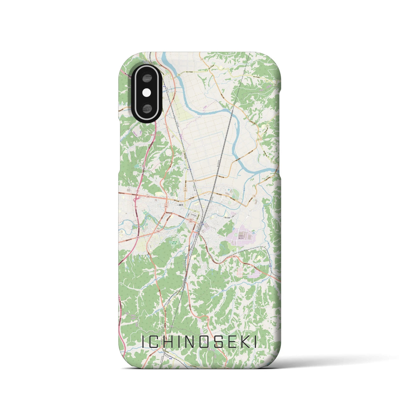 【一関(岩手県)】地図柄iPhoneケース(バックカバータイプ)