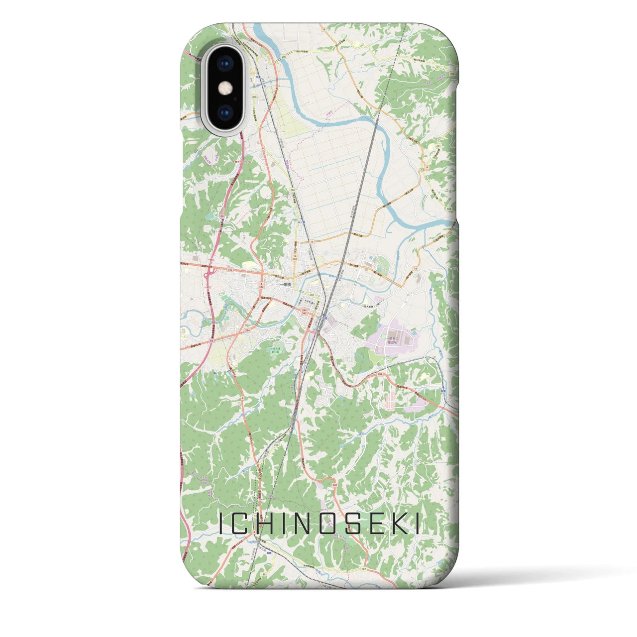 【一関(岩手県)】地図柄iPhoneケース(バックカバータイプ)